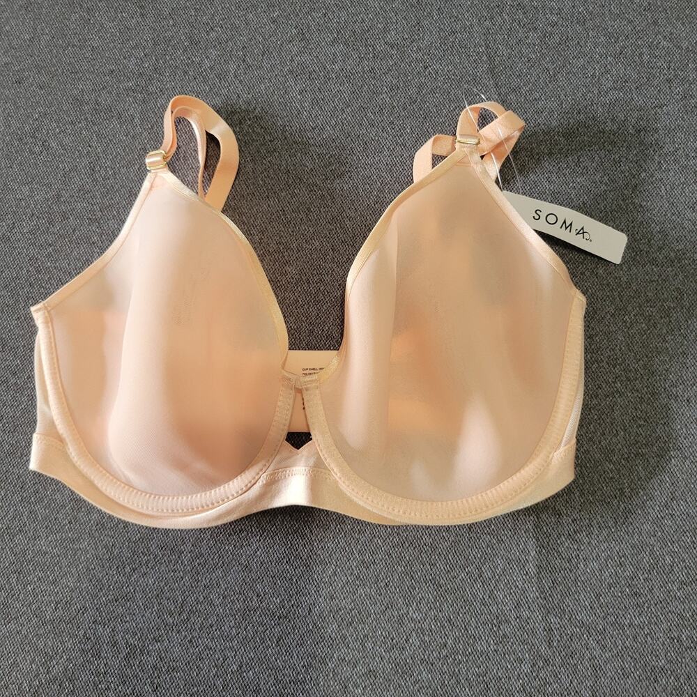 Soma Bra 32G Peach Lightly Lined Perfect Coverage Underwire